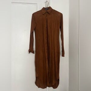 Ralph Lauren suede Long Sleeve Dress